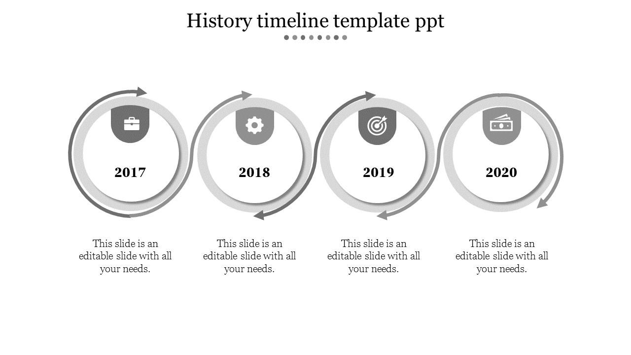 history timeline template ppt-4-Gray